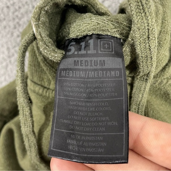 5.11 Tactical Camo Diamond Crest Hoodie Men M Green Pullover - Picture 7 of 11
